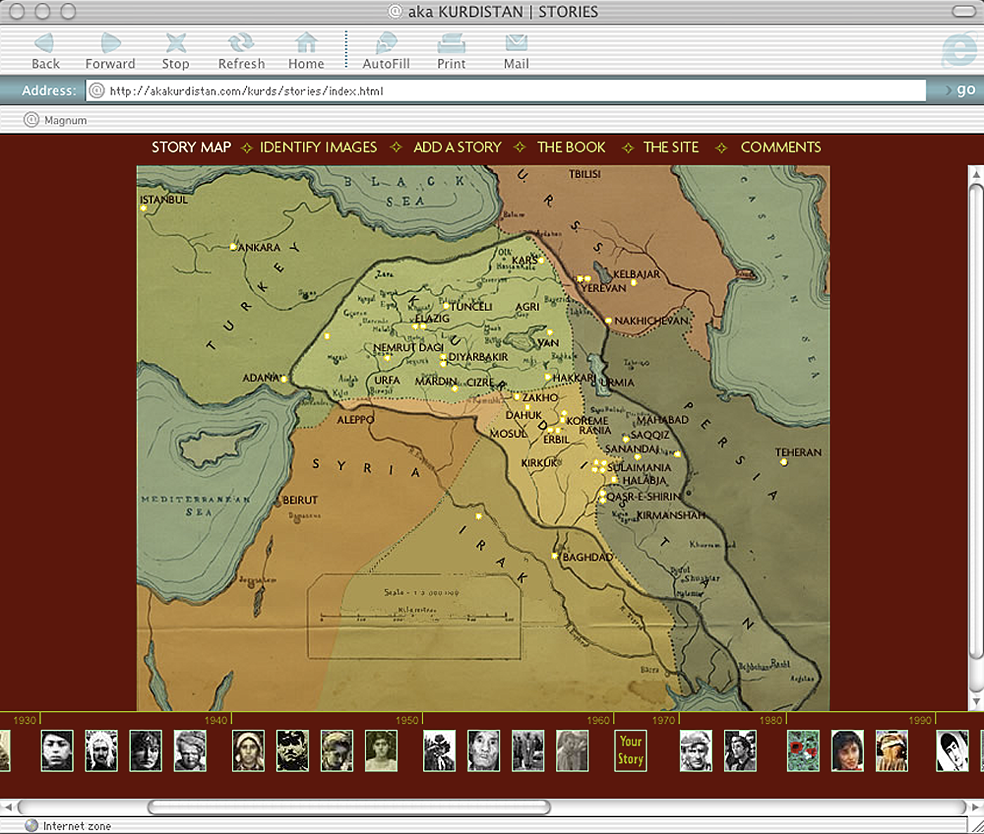 Fig. 6: Auteur inconnu. 1945. «The map presented at the San Francisco Conference by the Kurdish League Delegation on 30 March 1945» [Screenshot]
