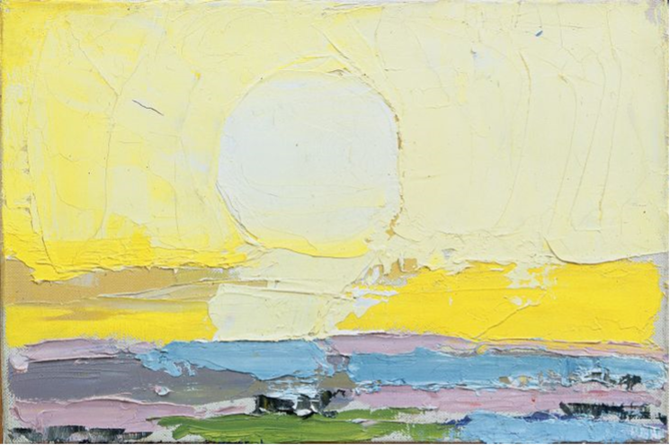 Nicolas de Staël, «Le soleil», 1953, huile sur toile, 16 x 24 cm, collection particulière. Disponible en ligne: https://www.connaissancedesarts.com/arts-expositions/nicolas-de-stael-solaire-solitude-aix-en-provence-1193570/ 