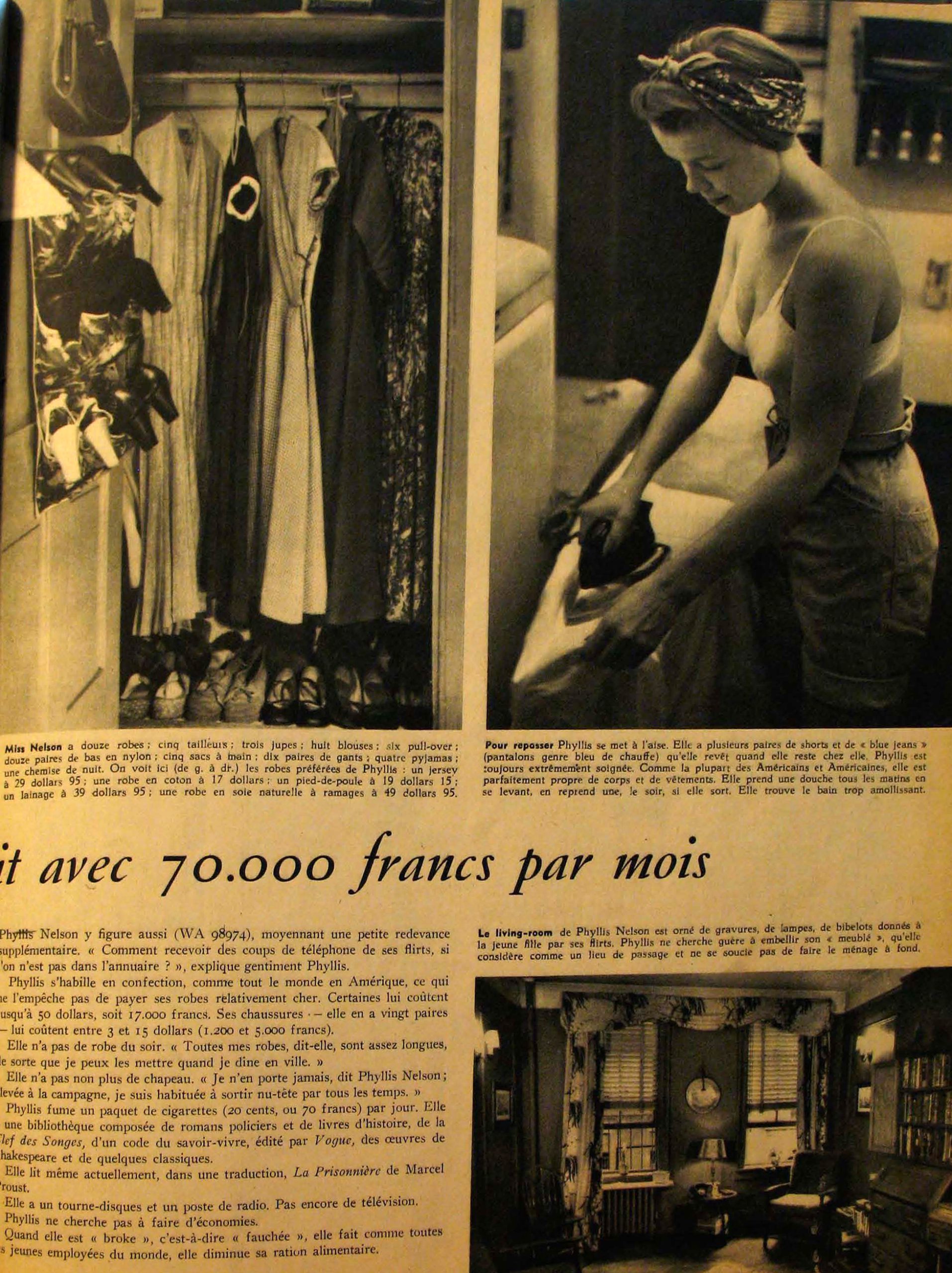 Fig. 3: Unknown author. 1949. «Phyllis Nelson est une Américaine comme les autres [2]»
Paris Match, N. 25 (September 10th 1949): 26-31
