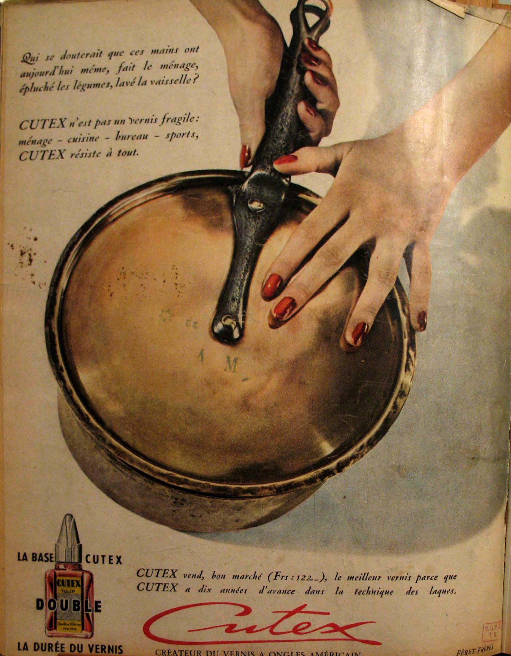 Fig. 6: Auteur inconnu. 1951. «Cutex ad»
Paris Match. No. 100 (17 février 1951): 49
