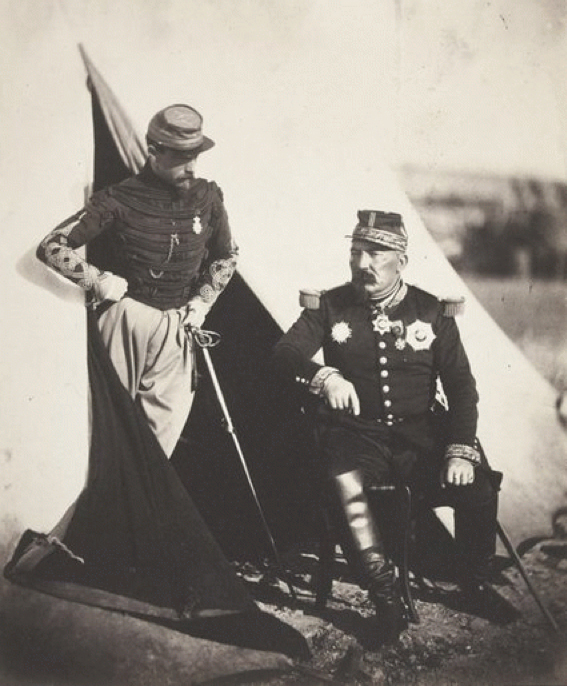 Fig. 5: Fenton, Roger. 1855. «General Bosquet and Captain Dampierre» [Photographie] 
18,3 x 15,2 cm.
