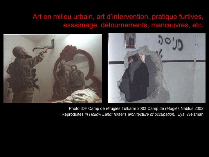 Fig. 28: IDF. 2003. «Art en milieu urbain, art d’intervention…» [Photographie]
