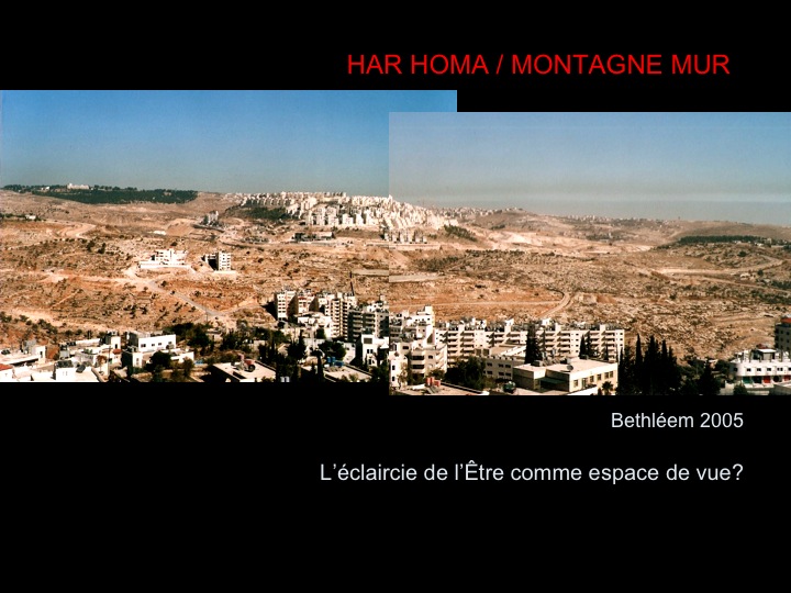 Fig. 32: Lachapelle, Louise. «Har Homa / Montagne Mur, Bethléem (2005)» [Capture d’écran]
