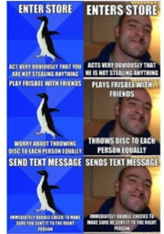 Unknown author, Unknown year. “Socially Awkward Penguin and Good Guy Greg” [Memes]
