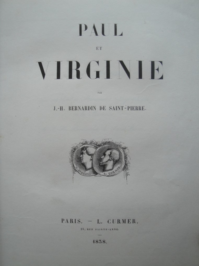 Couverture de l’édition de Léon Curmer de Paul et Virginie, 1838. Figure 2.
