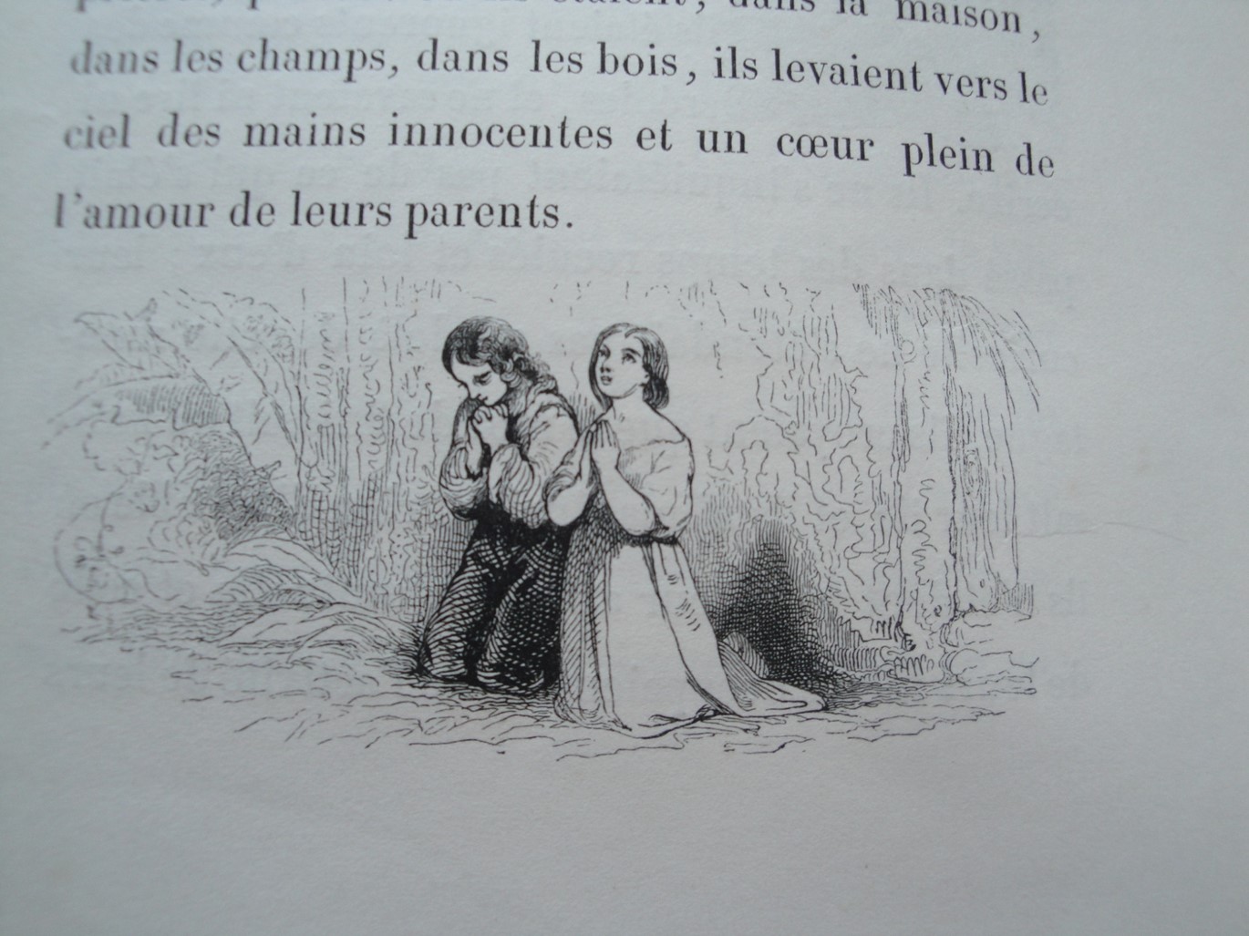 «ils levaient vers le ciel des mains innocentes et un coeur plein de l’amour de leurs parents». Léon Curmer, 1838. Figure 29.
