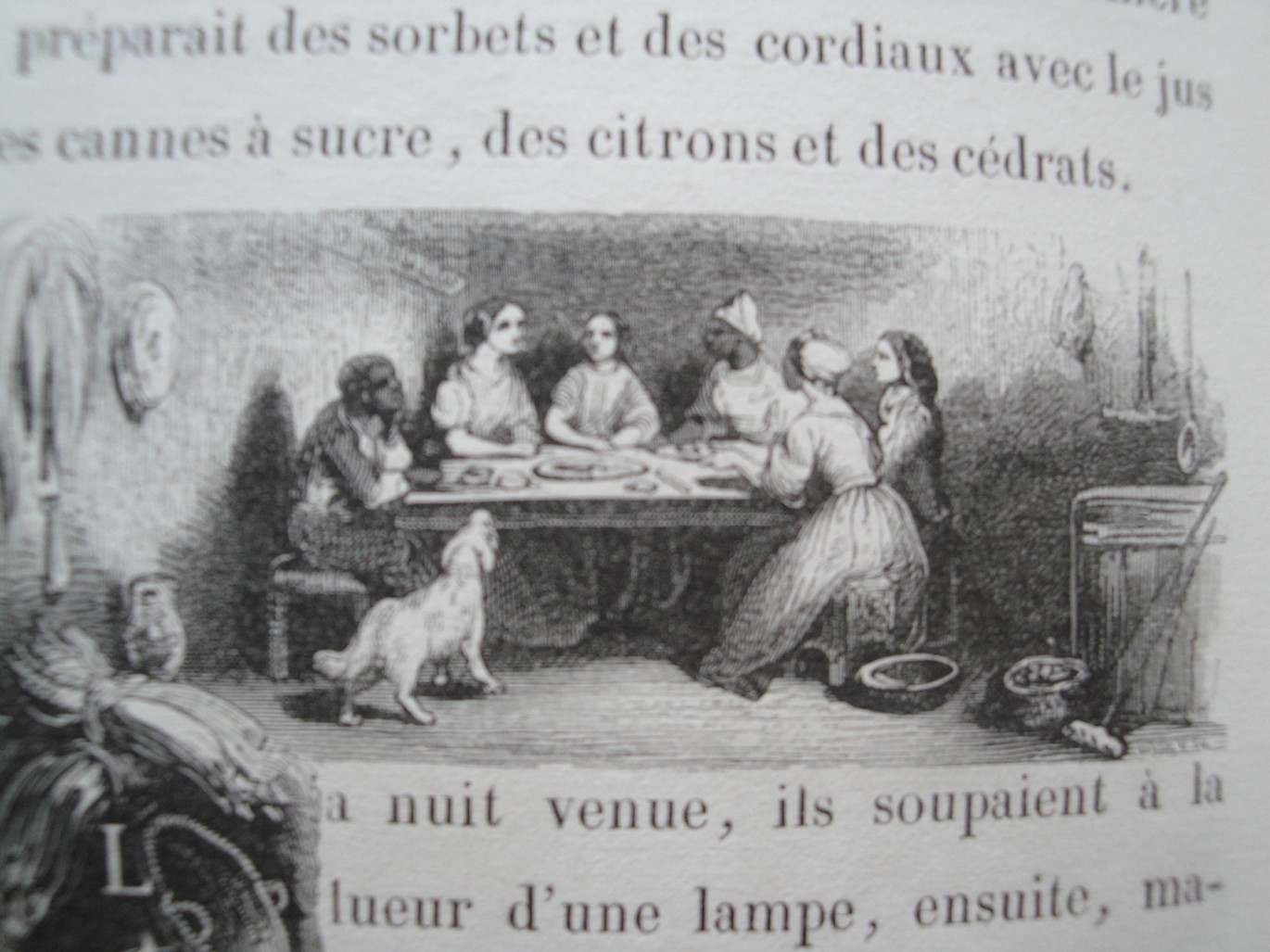 «La nuit venue, ils soupaient à la lueur d’une lampe». Léon Curmer, 1838. Figure 30.
