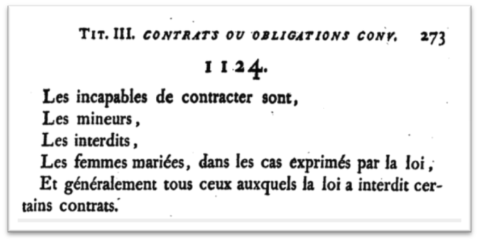 Extrait du Code civil des Français, 1804, article 273. 