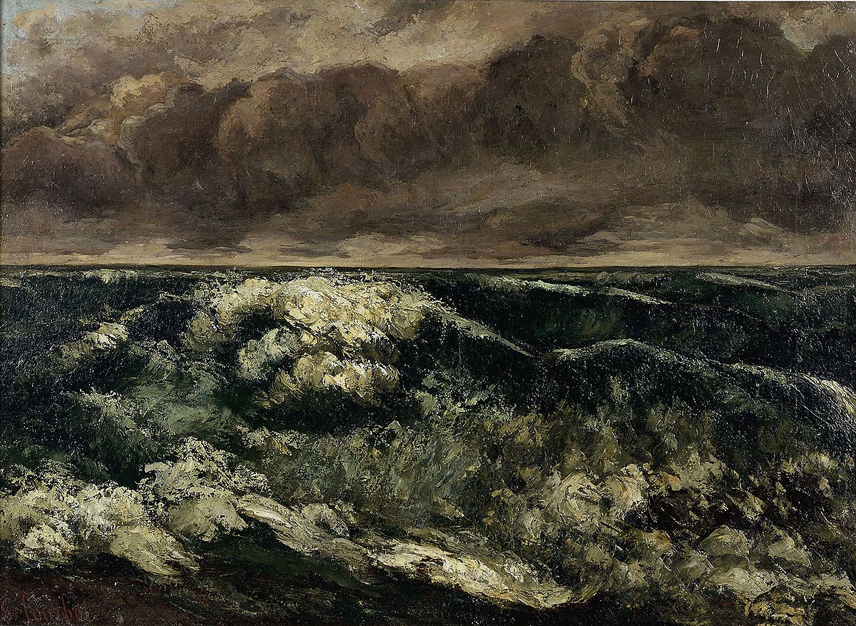 Courbet, Gustave. 1869. «La vague» [Huile sur toile]

