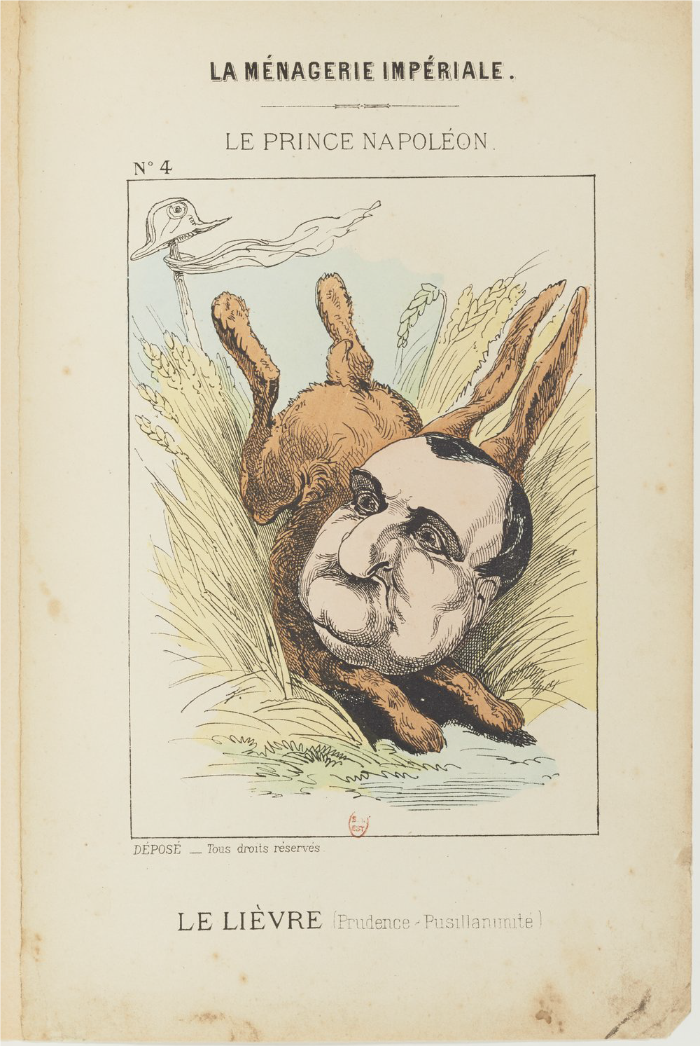 Hadol, Paul.1870. «Le Lièvre», La Ménagerie impériale [Illustration]
