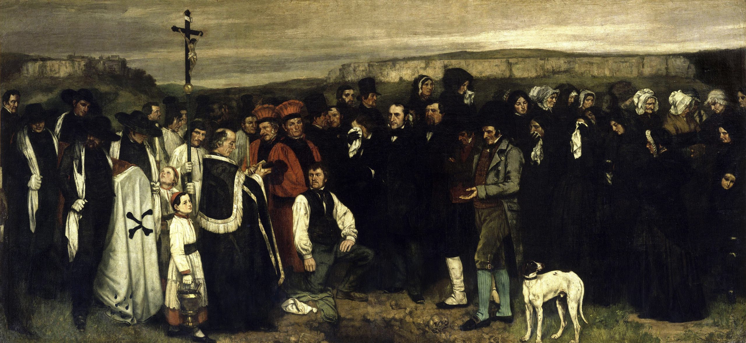 Courbet, Gustave. 1850. «Un enterrement à Ornans». [Peinture]
