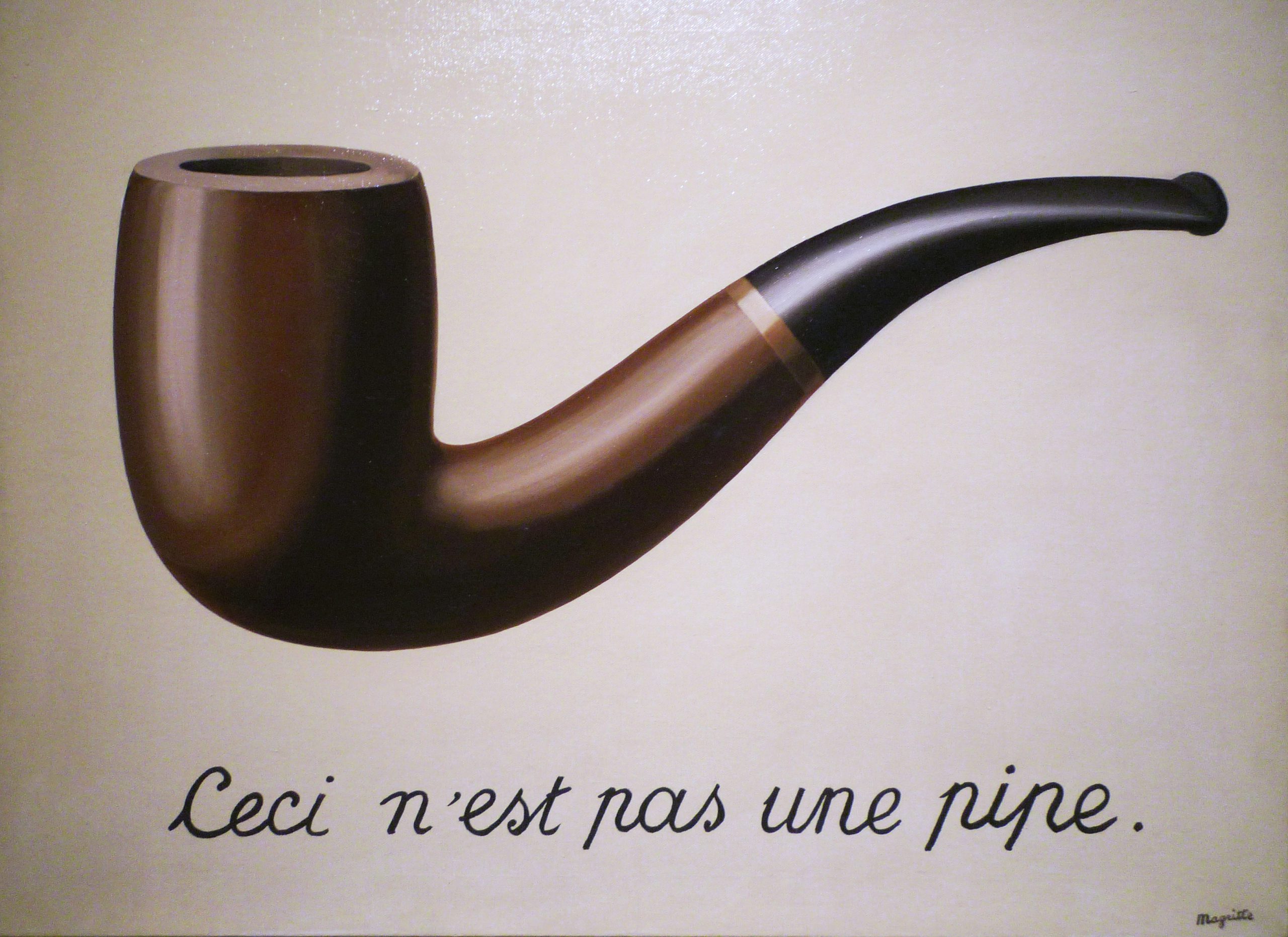 Magritte, René. 1929. «La Trahison des images (Ceci n’est pas une pipe)» [Peinture]
