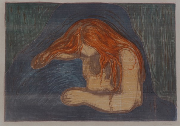 Fig. 4: Munch, Edvard. 1895. «Vampire». [Lithographie et gravure sur bois]
