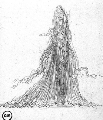 Fig. 5: Moreau, Gustave. Année inconnue. “Dessin 1715” [Mine de plomb] Salomé dansant, H. 12,9 cm ; L. 10,9 cm (vue), Paris, musée Gustave Moreau. 