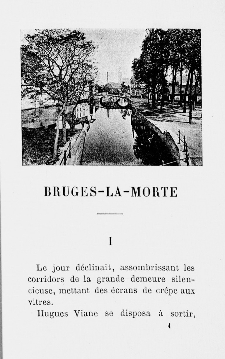 Fig. 23: Auteur inconnu. 1892. «Première page de l’édition originale de Bruges-la-Morte» [Reproduction] 