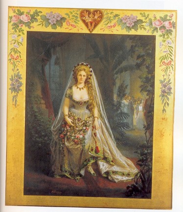 Pierson, Pierre-Louis. 1861-1863. «Dame de coeurs» [Photographie rehaussée à la gouache par le coloriste Aquilin Schad.]   
