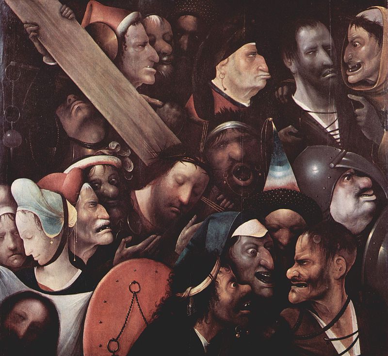 Bosch, Jérôme. 1515-1516. “Le portement de croix” (huile sur bois) 