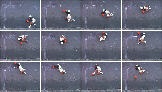 Robin Rhode. 2000. He got game [Impressions numériques, 12 photographies, 22,9×29,8 cm chacune]. 