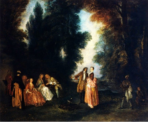 Antoine Watteau, «La conversation» 