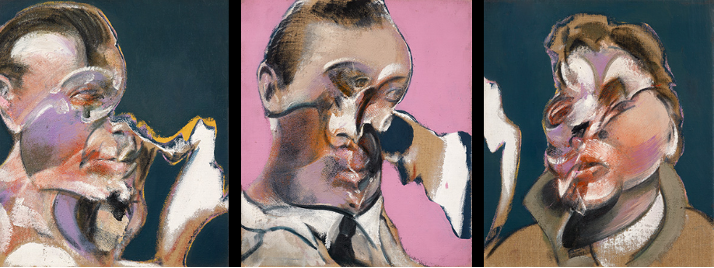 (Fig.17) Francis Bacon. 1969. Three Studies for Portraits (including self-portrait). Huile sur canevas. Photographiés à l’été 1969. ©The Estate of Francis Bacon. DACS 2018. 